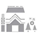 Country Christmas Barn Etched Dies from the Country Christmas Collection by Annie Williams
