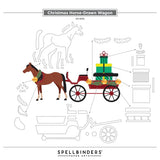 Christmas Horse-Drawn Wagon Etched Dies from the Country Christmas Collection by Annie Williams
