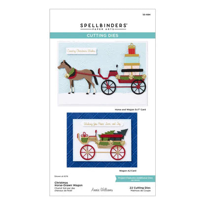 Christmas Horse-Drawn Wagon Etched Dies from the Country Christmas Collection by Annie Williams