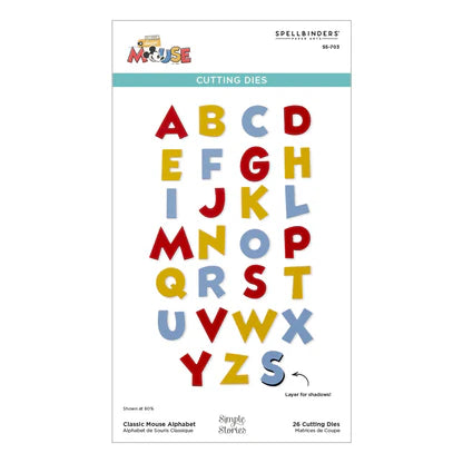 Classic Mouse Alphabet Etched Dies from the Say Cheese Classic Mouse Collection