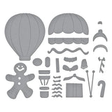 Gingerbread Delivery Etched Dies from the Candy Christmas Collection by Stamperia