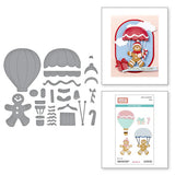 Gingerbread Delivery Etched Dies from the Candy Christmas Collection by Stamperia