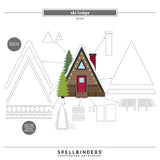 Ski Lodge Etched Dies from the Ski-son's Greetings Collection by Simon Hurley