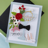 Linear Touch Rectangles and Tag Etched Dies from the Happier Hour Collection