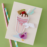 Fountain Wishes Sentiments BetterPress Plate & Die Set from the Happier Hour Collection
