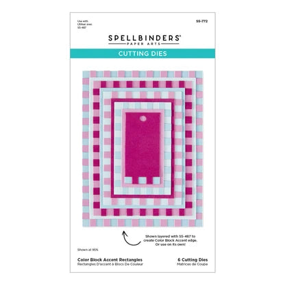 Color Block Accent Rectangles Etched Dies