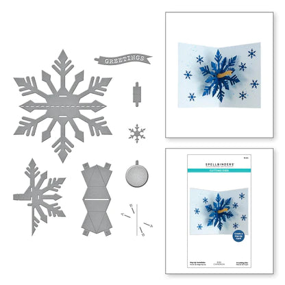 Matrices de découpe pop-up en forme de flocon de neige de la collection Bibi's Snowflakes par Bibi Cameron