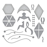 Fly a Kite Etched Dies from the Sky's the Limit Collection by Simon Hurley