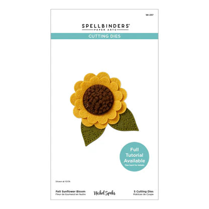 Felt Sunflower Bloom Etched Dies from the Summer Felt Stitch & Create Collection by Nichol Spohr