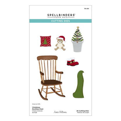 Christmas Rocking Chair Etched Dies from the Country Christmas Collection by Annie Williams