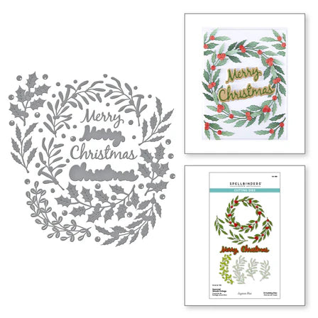 Seasonal Wreath Foliage Etched Dies from the Texture & Foliage Collection by Suzanne Hue