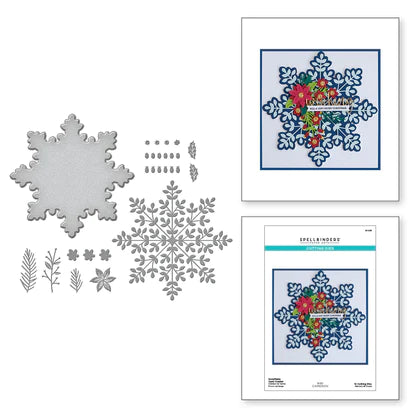 Matrices gravées Snowflake Card Creator de la collection Bibi's Snowflakes par Bibi Cameron