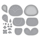 Felt Snowy Owl Etched Dies from the Felt Stitch & Create Collection by Nicole Spohr