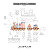 Gingerbread Train Etched Dies from the Candy Christmas Collection by Stamperia
