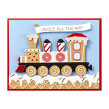 Gingerbread Train Etched Dies from the Candy Christmas Collection by Stamperia