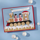 Gingerbread Train Etched Dies from the Candy Christmas Collection by Stamperia