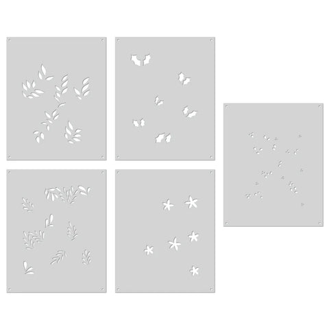 Color Layering Christmas Foliage Stencils
