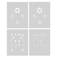 Color Layering Poinsettia Pattern Stencils