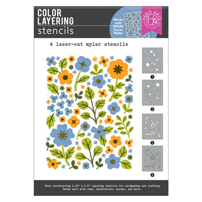 Hero Arts Meadow Blooms Die & Stencil Bundle