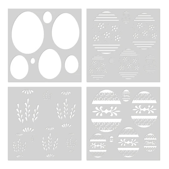 Color Layering Decorative Eggs Stencils