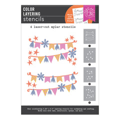 Color Layering Celebrate Stencils from the Let's Celebrate Collection