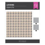 Hero Arts Houndstooth Layering Stencils from the Case Closed Collection
