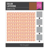 Color Layering Retro Rainbow Stencil