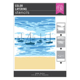 Hero Arts Color Layering Harbor Stencils from the Seaside Blooms Collection