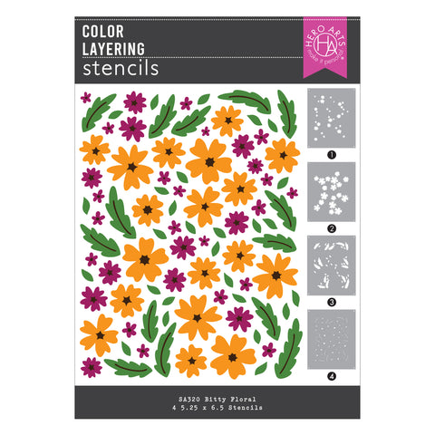 Hero Arts Bitty Floral Bundle Die & Stencil Bundle
