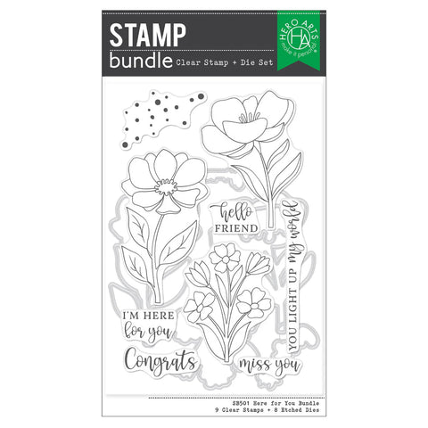 Here For You Stamp & Cut from the Blossoms & Birdsong Collection