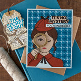 Hero Arts Miss Detective Stamp & Cut Set from the Case Closed Collection