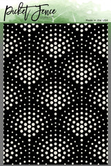 Le pochoir central à pois 6x8