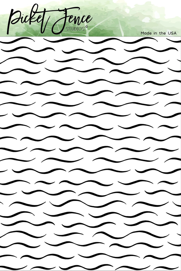 Ocean Waves 6x8 Stencil