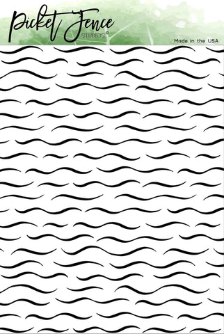 Ocean Waves 6x8 Stencil
