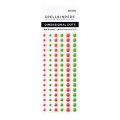 Dimensional Red & Green Enamel Dots*