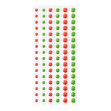 Points dimensionnels en émail rouge et vert