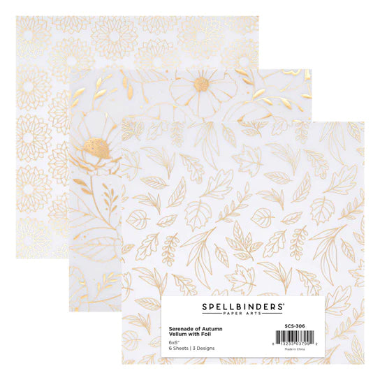 Foiled Vellum 6 x 6" Paper Pad from the Serenade of Autumn Collection