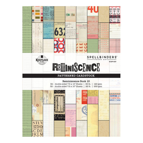 Reminiscence Book 10 Patterned Cardstock by Esther Glas