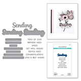 Sending Smiles Sentiments Clear Stamp & Die Set from the Wildflowers Collection by Lisa Horton