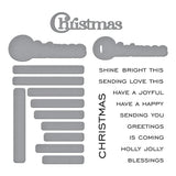 Christmas Sentiments Clear Stamp & Die Set from the All About Christmas Collection by Lisa Horton