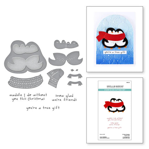 Cozy Waddles Clear Stamp & Die Set from the Merry Mischief Collection