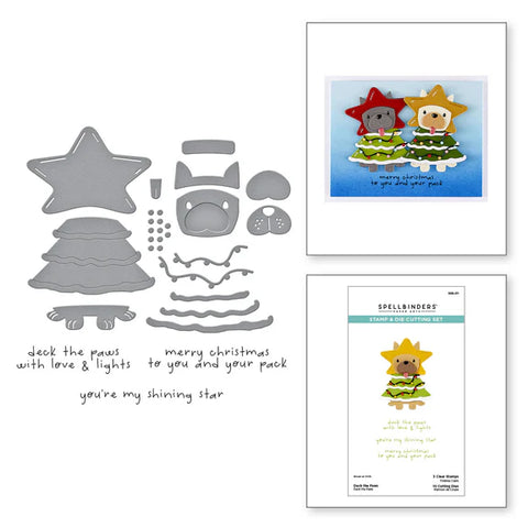 Deck the Paws Clear Stamp & Die Set from the Merry Mischief Collection