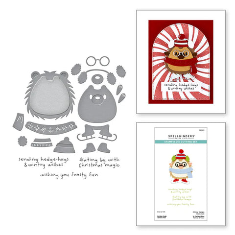 Hedge-Hugs Clear Stamp & Die Set from the Merry Mischief Collection