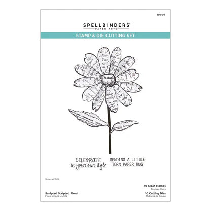 Sculpted Scripted Floral Clear Stamp & Die Set from the Beautifully Imperfect Collection