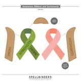 Awareness Ribbon and Sentiments Stamp & Die Set by Sheri Ballantyne