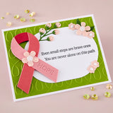 Awareness Ribbon and Sentiments Stamp & Die Set by Sheri Ballantyne