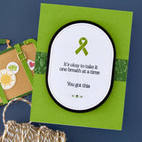 Awareness Ribbon and Sentiments Stamp & Die Set by Sheri Ballantyne