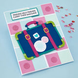 Retro Suitcase and Sentiments Stamp & Die Set by Sheri Ballantyne