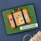 Retro Suitcase and Sentiments Stamp & Die Set by Sheri Ballantyne