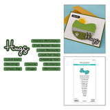 Love and Hugs Sentiments Clear Stamp & Die Set by Lisa Horton